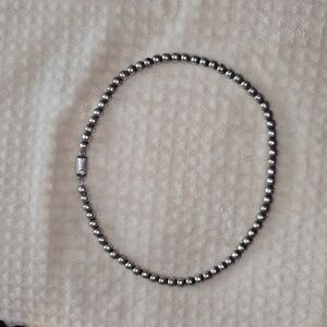 Vintage Solid Taxco Beaded Ball Necklace 19", 63g.